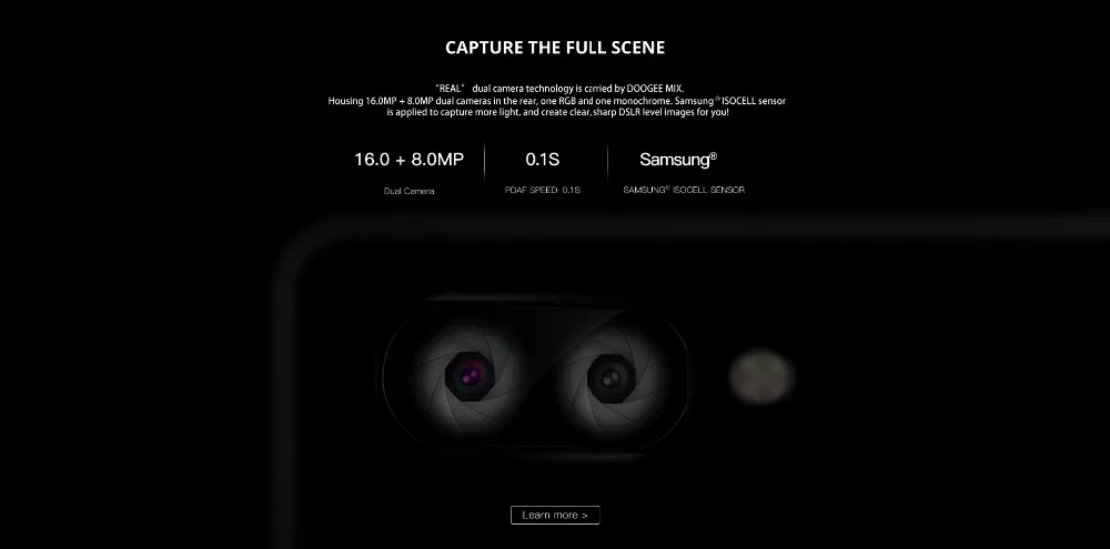 DOOGEE MIX 4G LTE безрамный смартфон 5,5 дюймов Android 7,0 6 ГБ 64 Гб Восьмиядерный 16 Мп+ 8 Мп двойная задняя камера мобильный телефон