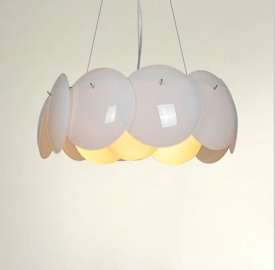 Подвесной светильник простой и стильный современный комнатный абажур круглый