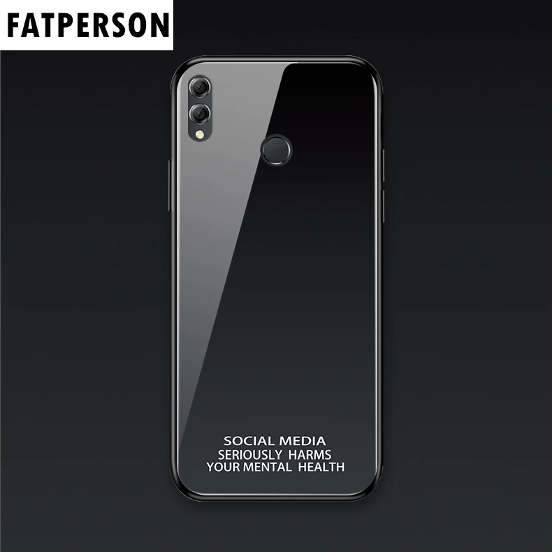 For Honor 8X Play 9 lite 10 V9 note10 Y5 6 7 2018 Luxury Gradient Tempered glass phone case HUAWEI P30 pro Nova4 E |