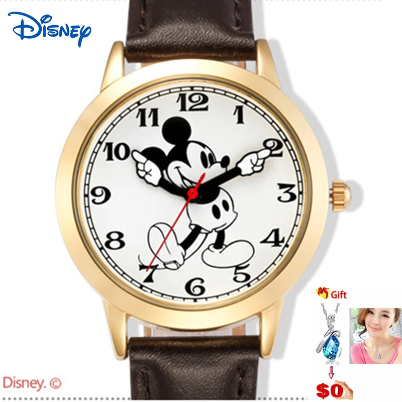 Disney Микки часы происхождение наручные женские Для женщин бренд знаменитые
