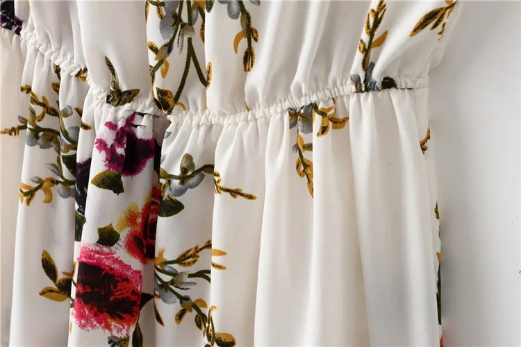 2018 летняя новая женская одежда. Плетение с бисером платье принтом френулума.