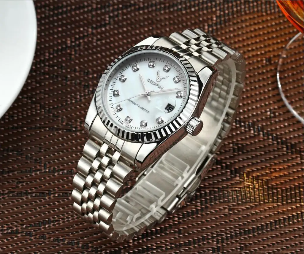 Роскошные золотые часы для мужчин Rolexable ободок сапфировое стекло нержавеющая сталь ремешок для женщин кварцевые наручные часы может плавать