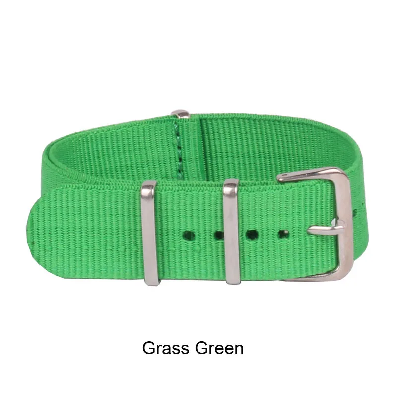 Ремешок классический для наручных часов тканевый браслет с пряжкой в стиле