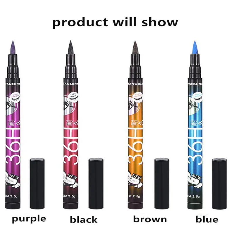 4 style black 36H pencil eyeliner waterproof precision pen long lasting soft liquid cosmetics | Красота и здоровье