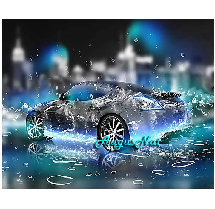 Алмазная картина для автомобиля полный квадратный пейзаж 5d алмазная вышивка