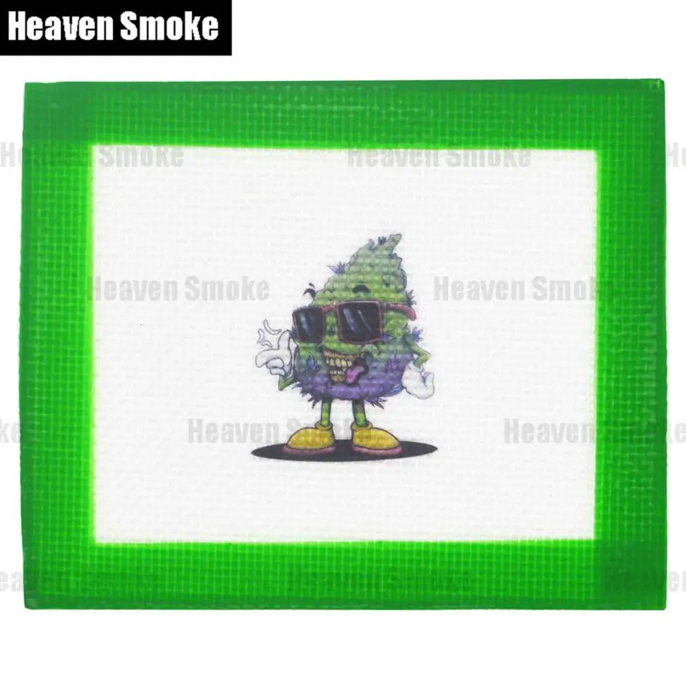 green-4 Non-stick Wax Mat Pad Silicone Nonstick Mat for wax dry herb vape pen dabber tool Small Silicone Baking Mats Dab Oil Wax Extract - Color: green-4