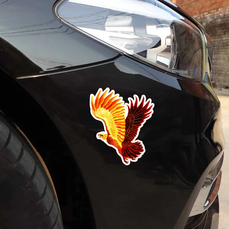 YJZT 14CM*17CM Fashion Wingswing Fire Red Eagle PVC Car Sticker 11-01183 | Автомобили и мотоциклы
