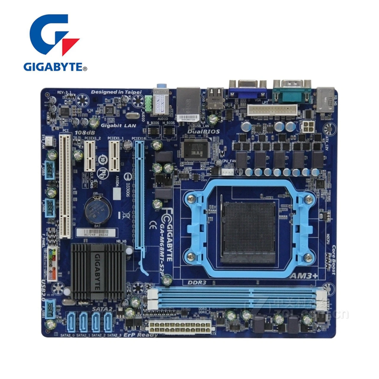 Оригинальная Материнская плата Gigabyte GA M68MT S2P DDR3 Socket AM3 б/у десктопная материнская