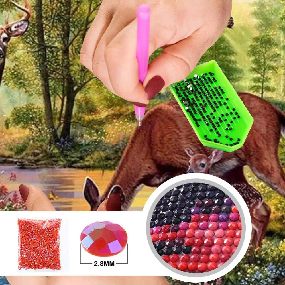5D DIY Алмазная картина мозаика узор олень картины из горного хрусталя Полный