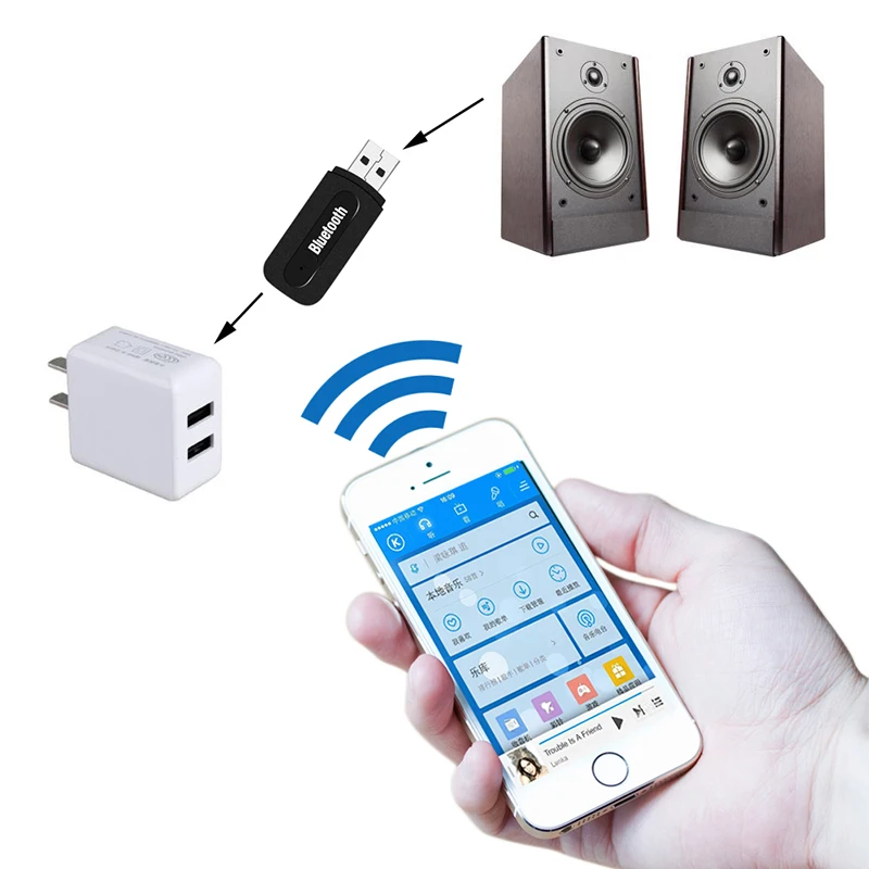 Беспроводной автомобильный Bluetooth стерео музыкальный приемник 3 5 мм с USB Aux аудио