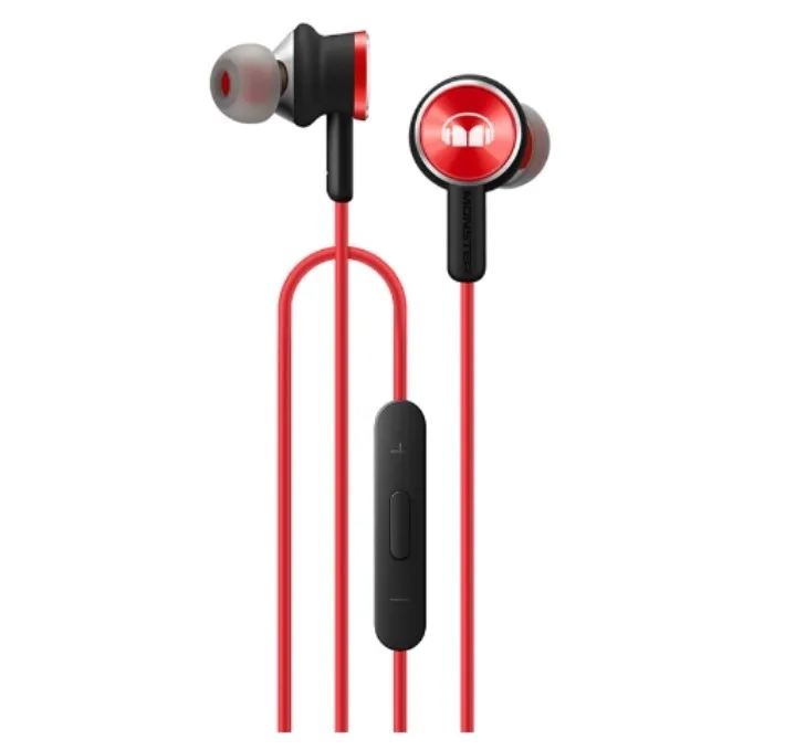 Red Оригинальные новые наушники Honor Monstor 2 Hi Res AM17 3,5 мм наушники-вкладыши с пультом дистанционного управления и микрофонный провод 1,2 м гарнитура - Цвет: Red