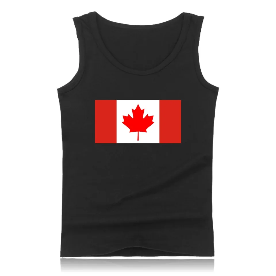 

National flag mens tank tops shirt Canada Brazil Russia USA summer gym vest bodybuilding tank top men singlet fitness clothing