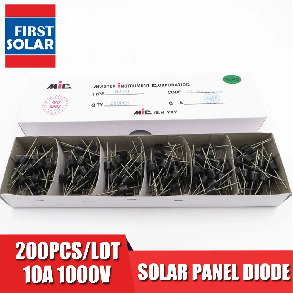 200 шт. x MIC 10A10 диод 10A 1000 в диоды Шоттки Барьерный Диод выпрямитель для солнечных