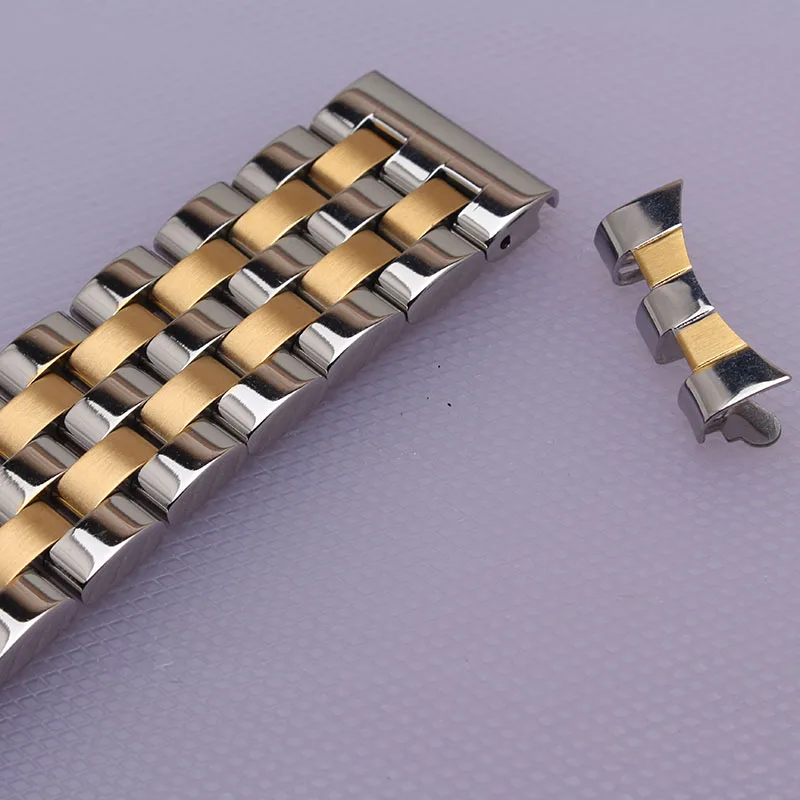 Ремешок мужской из нержавеющей стали с изогнутым концом сменный Браслет для