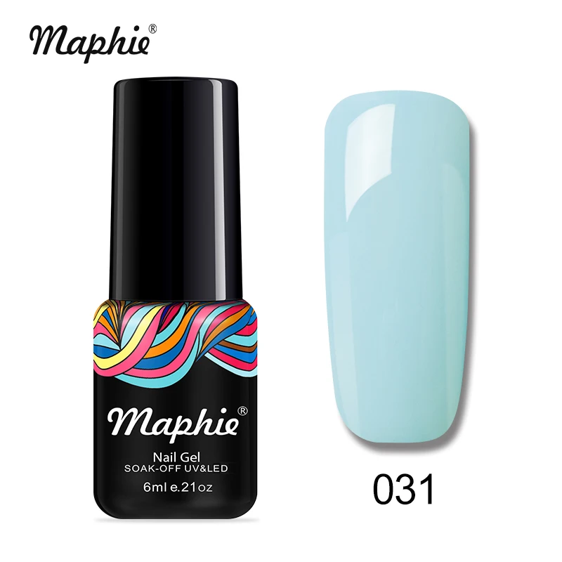 031 Maphie УФ-гель для ногтей Блестящий Блеск светодиодный гель лак для ногтей Полупостоянный светодиодный гель нужна Светодиодная лампа УФ лак для ногтей 6 мл Красная эмаль - Цвет: 031