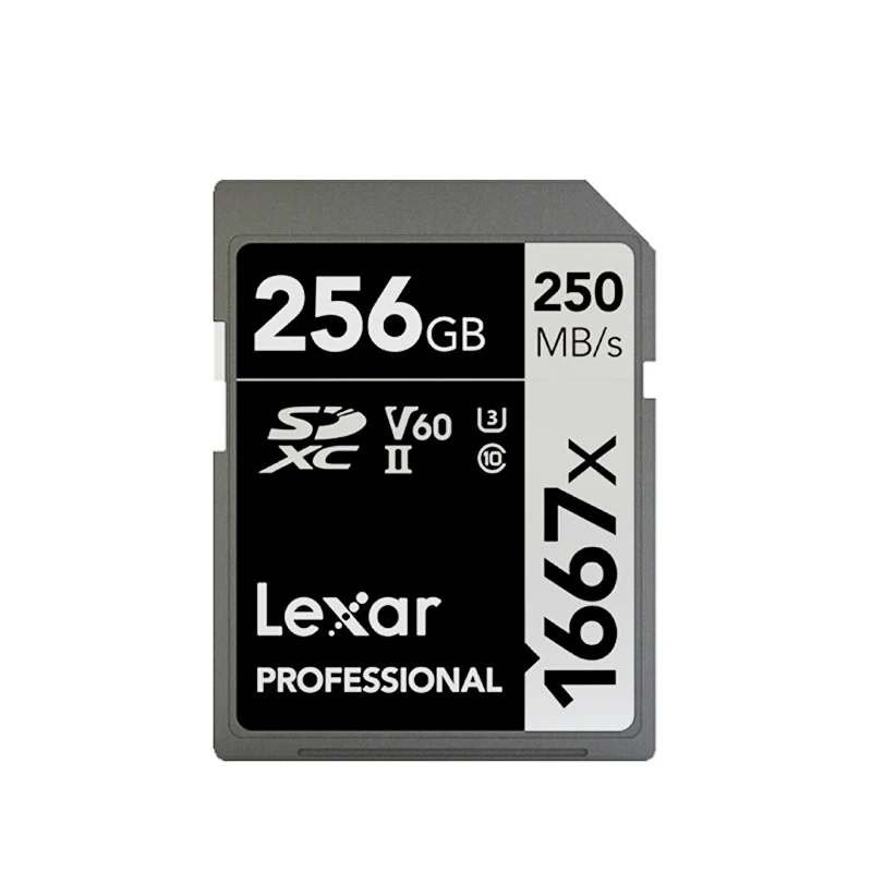 SD1667X-256G Lexar 1667X карта памяти 64 128 Гб класс 10 U3 V60 SD карта 128 Гб 64 Гб 256 ГБ 250 Мб флеш-карта SD карта памяти для камеры SDXC SDHC - Емкость: SD1667X-256G