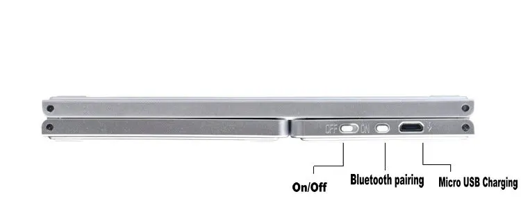 Складная Bluetooth клавиатура Tikigogo, перезаряжаемая Портативная Беспроводная складная мини-клавиатура с тачпадом для Ipad планшета