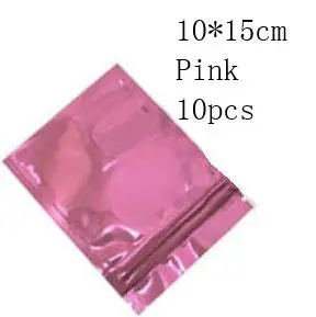 l pink ziplockbag 10 шт. DIY ремесло инструмент лазер пузырь мешок ручной работы голографический декор смола ювелирные изделия прозрачный карамельный цвет Упаковка Сумки Kawaii Arts - Цвет: l pink ziplockbag