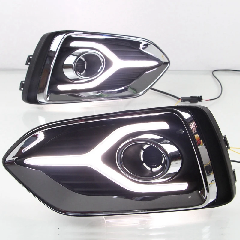 Желтая функция указателя поворота 2 шт. 12 В дневные ходовые огни для автомобиля