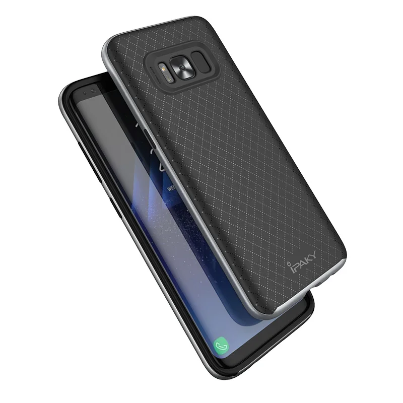IPAKY Mobile Phone Case For Samsung Galaxy S8/S8 Плюс крышка Изогнутый Дисплей Гибрид Мобильного