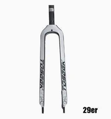 29er white TOSEEK 26/27. 5/29 дюймов труба из углеродистого волокна 3K полностью из углеродного волокна, 1-1/" Велосипедная вилка Mtb горный велосипед вилка, части велосипеда - Color: 29er white