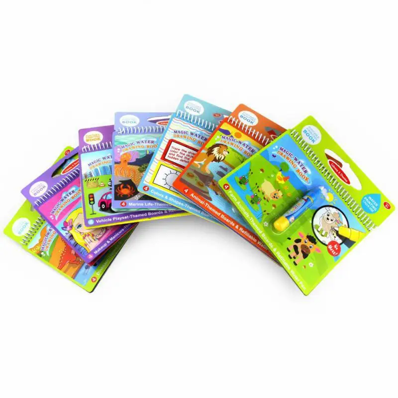

Magic Water Drawing Book Coloring Book Doodle Magic Pen Painting Drawing Board For Kids Toys Birthday Gift