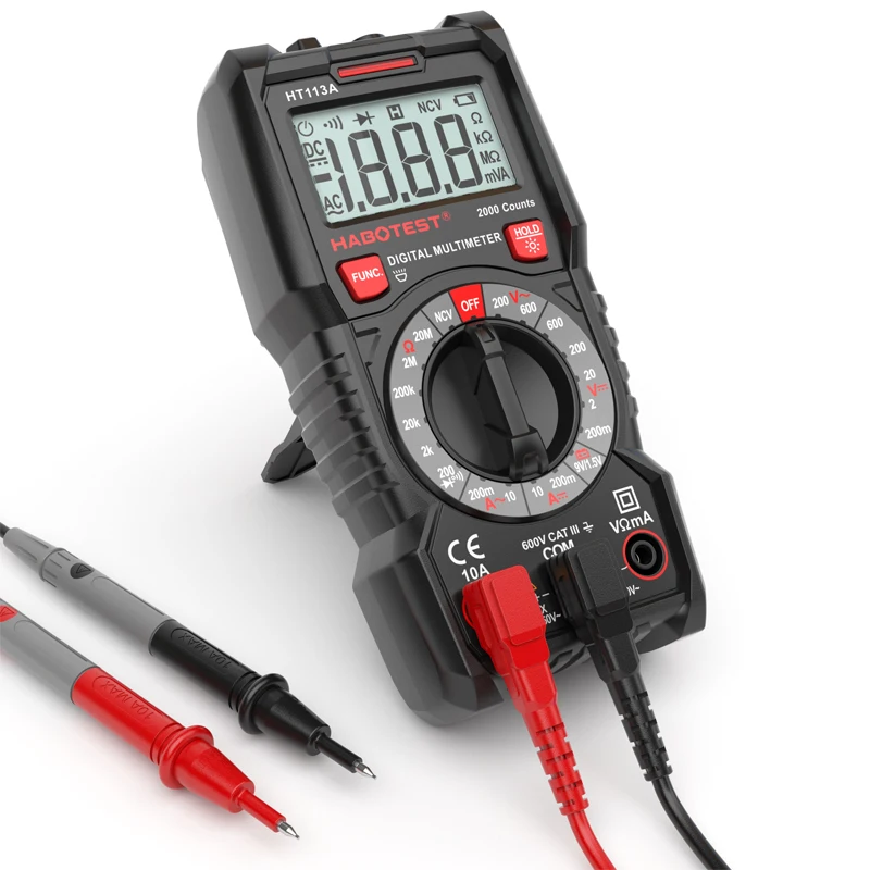 HABOTEST HT113A цифровой мини мультиметр DC/AC Измеритель Напряжения тока ручной