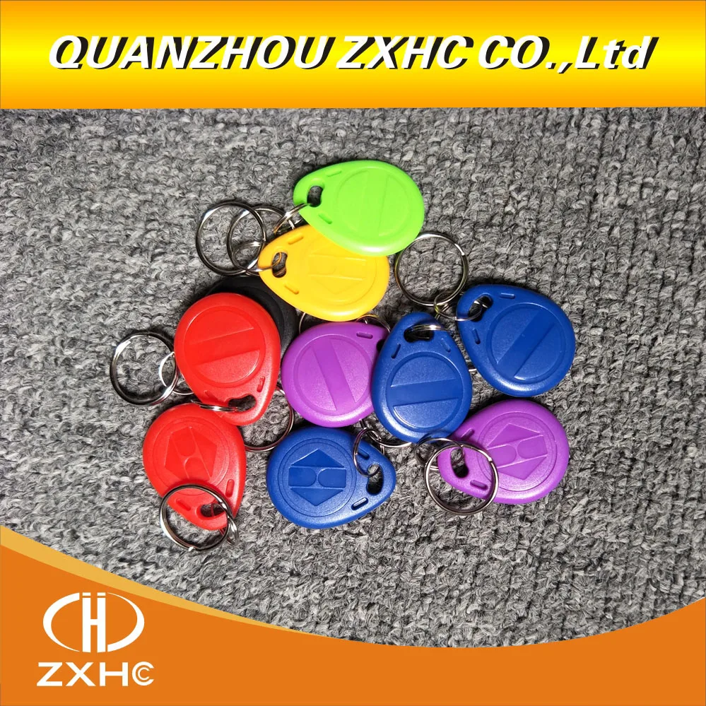 (100PCS/LOT) EM4305 125khz Programmable RFID Smart Tags Rewritable Keys Number2 Keyfobs | Безопасность и защита