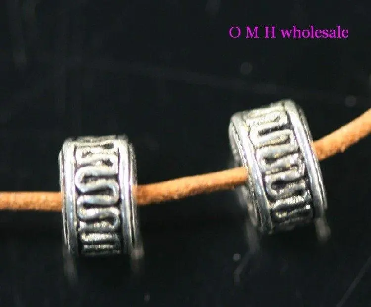 OMH оптовая продажа бесплатно 20 шт. металлические бусины для ювелирных изделий 8x6