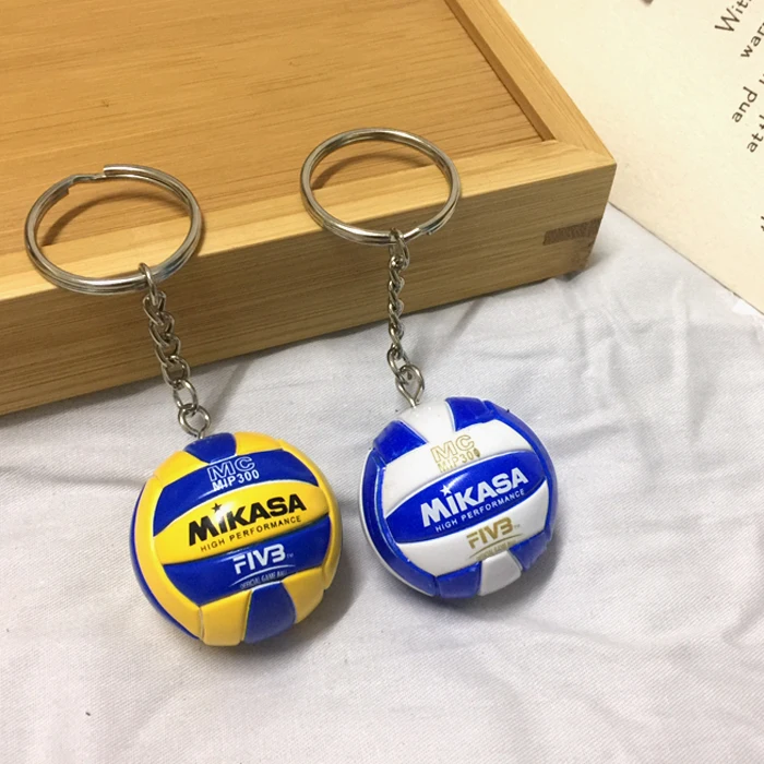 Mini PVC Volleybal Sleutelhanger Sport Gift Auto Bal Sleutelhouder Ring Voor Team Mannen Vrouwen Sleute | Обустройство дома