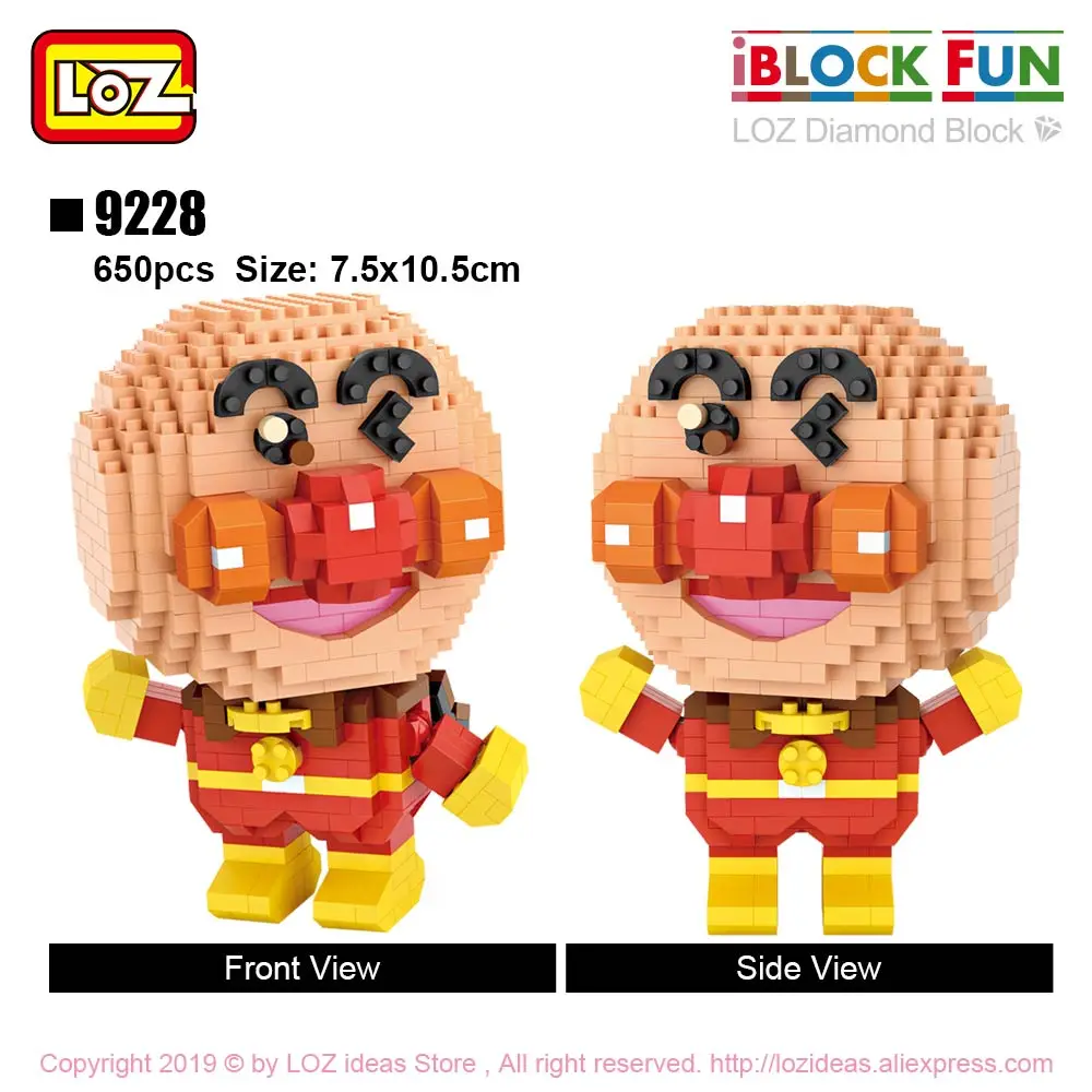 LOZ микро блоки Алмазные Кирпичи Anpanman Red Fox мультипликационный персонаж аниме