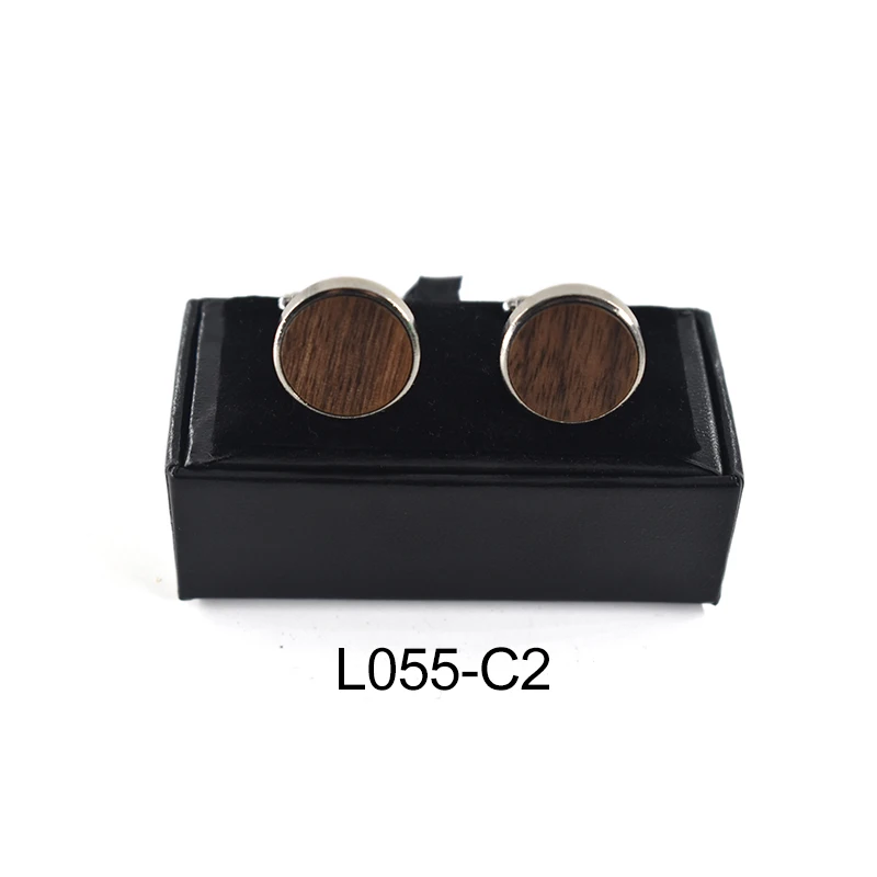 Роскошные запонки для мужчин черные ореховые деревянные Запонки хрустальные