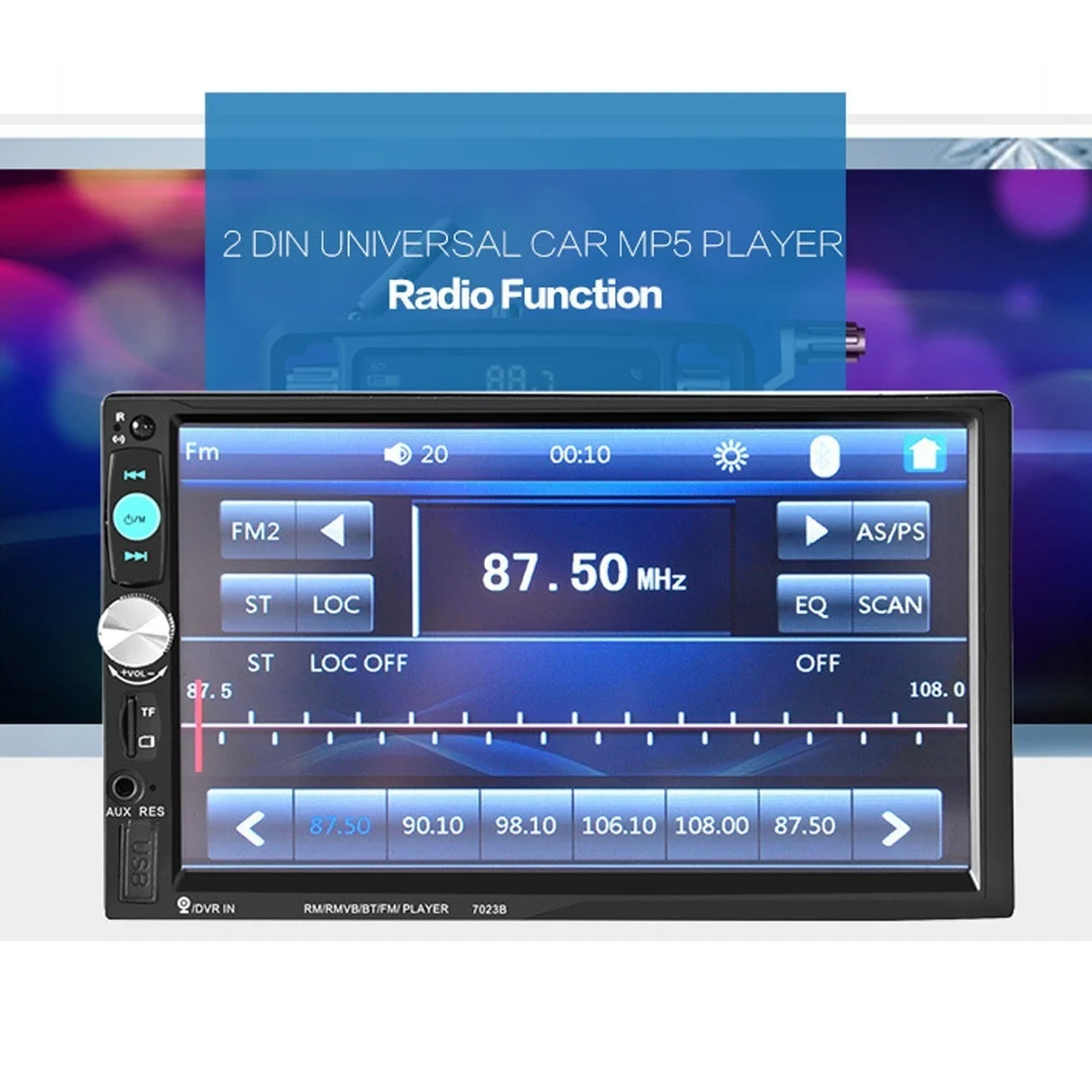 Автомагнитола с сенсорным экраном 7 дюймов стерео-система поддержкой Bluetooth MP5 MP3 FM