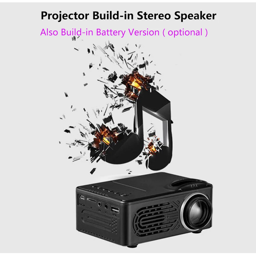 SmartIdea мини светодиодный проектор видеоигр портативный проектор аудио/AV/USB/SD встроенный аккумулятор опционально дешевая цена