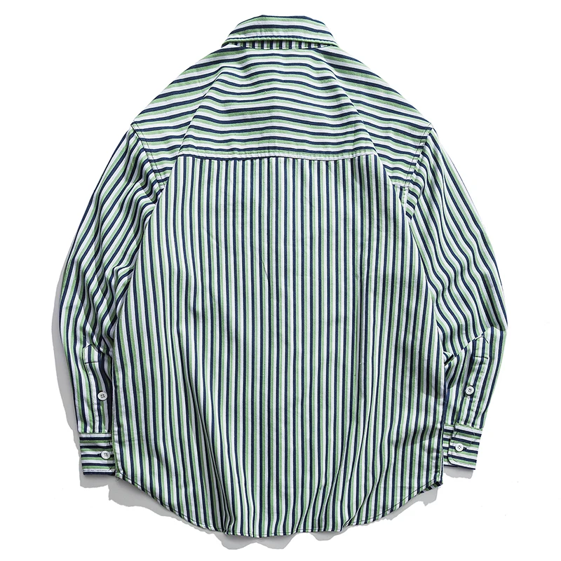 Aelfric Eden Vintage Striped Male Shirt Long Sleeve Cotton Casual Shirts Streetwear 2018 Fashion Hawaiian FC31 | Мужская одежда
