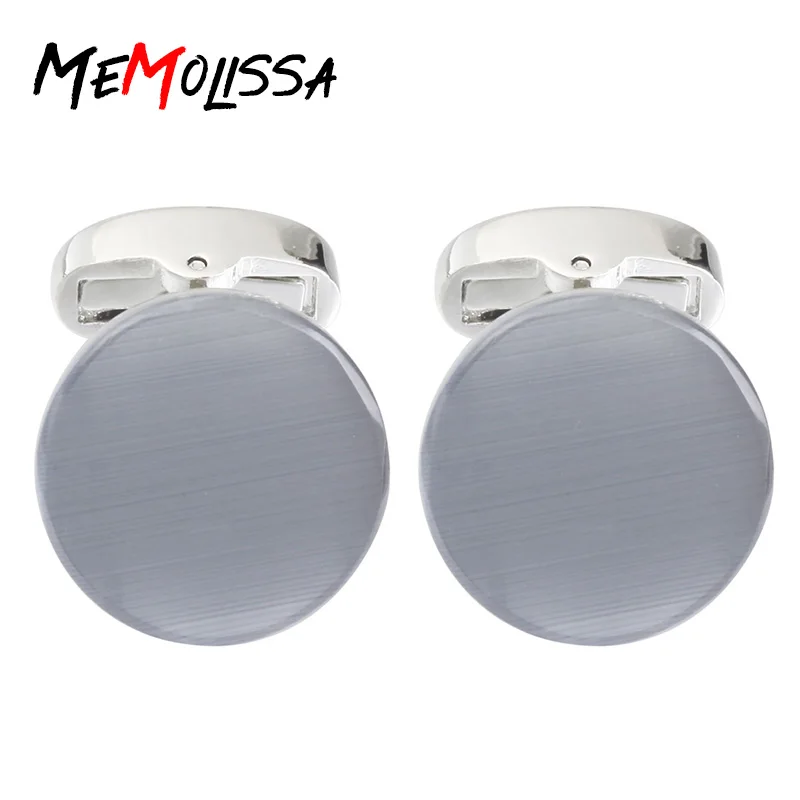 

Модные запонки MeMolissa с серым круглым опалом, дизайнерская натуральная фотография, подарок для мужчин, свадебные запонки, оптовая и рознична...