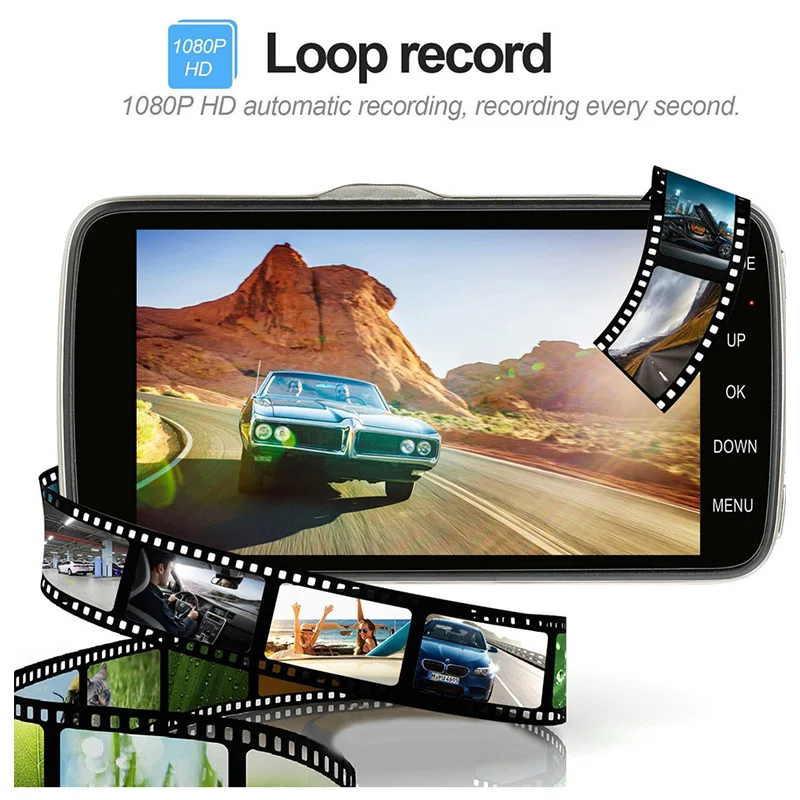 Универсальный Автомобильный видеорегистратор Lenvio HD 170 градусов Full 1080P камера 4 0