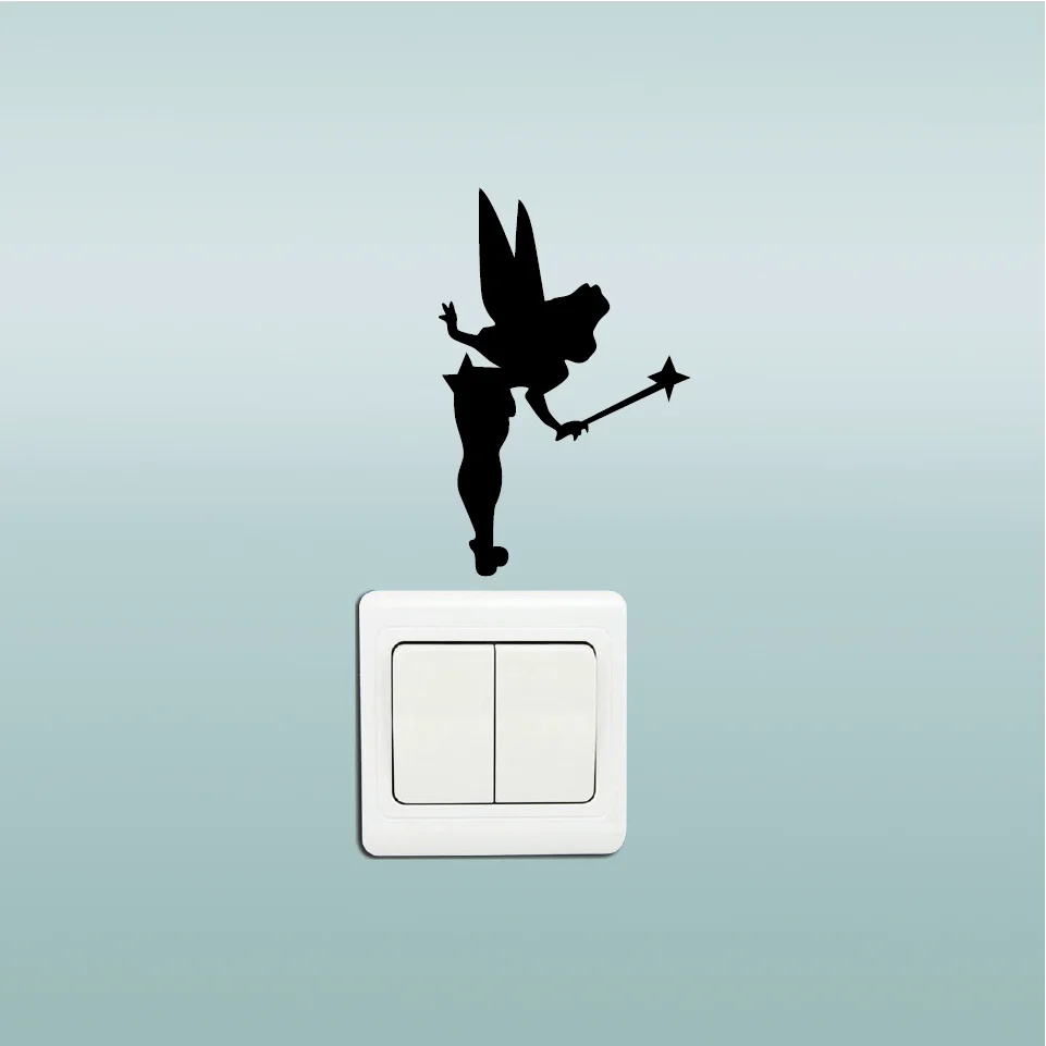 Милый Сказочный виниловый стикер для переключателя кг-167 мультяшный силуэт