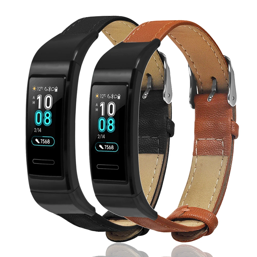Кожаный браслет для huawei Band 3 Pro ремешок часов высокое качество на запястье