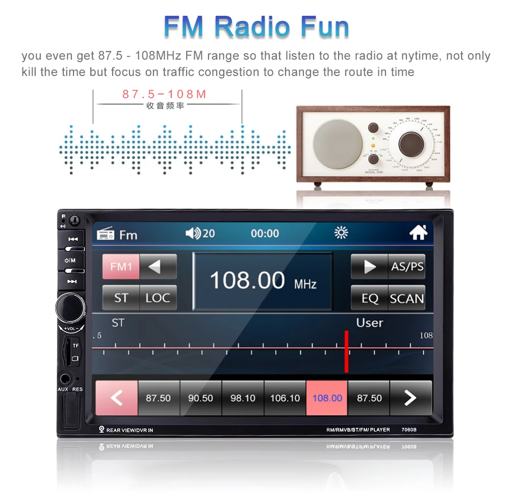 LTBFM 2 Din автомагнитола Bluetooth 2din автомобильный мультимедийный плеер " HD сенсорный Автомагнитола MP5 автомобильный аудио стерео с камерой заднего вида