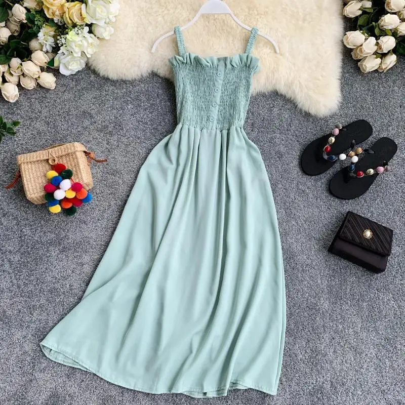 Light Green Женское однотонное длинное платье Летняя Сексуальная юбка купальный костюм купальная пляжная одежда, купальники бикини - Цвет: Light Green