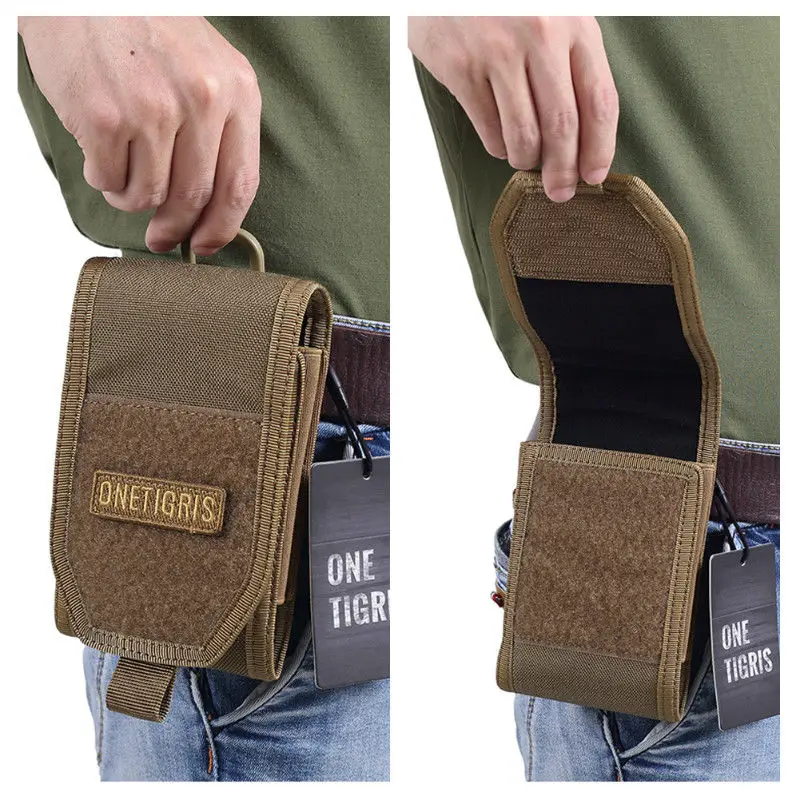 OneTigris MOLLE тактическая охотничья поясная сумка держатель для смартфона чехол для iPhone6s SE iPhone6 Plus 8Plus iPhone X