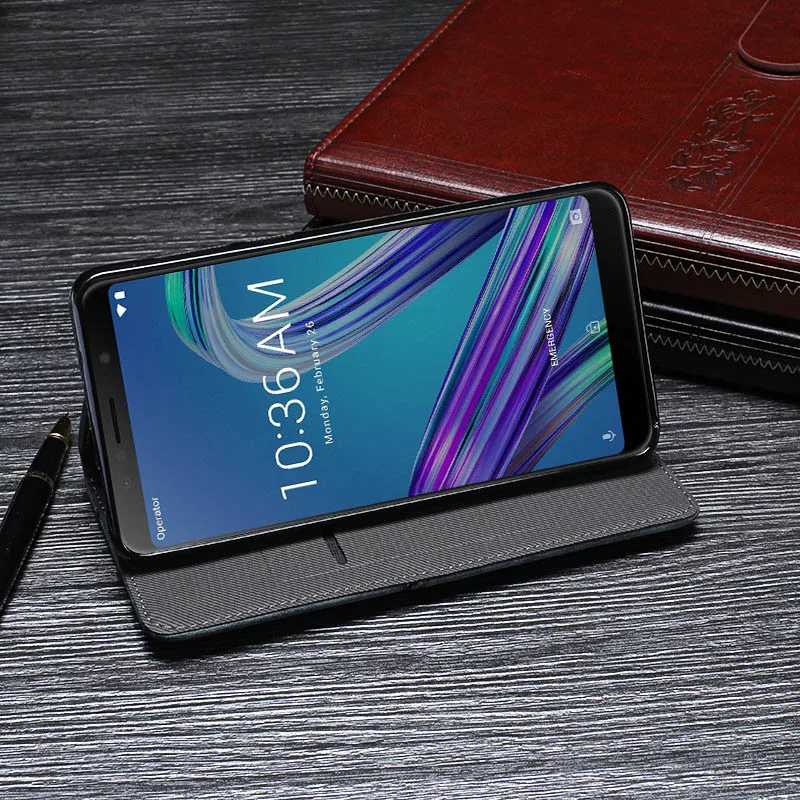 Case For Asus ZB602KL Cover Hight Quality Retro Flip Leather Zenfone Max Pro M1 ZB601KL Phone | Мобильные телефоны и