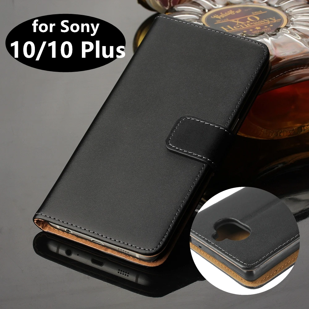 Кожаный чехол для Sony XA3 ULtra откидная крышка Роскошный бумажник Xperia 10 Plus кобура