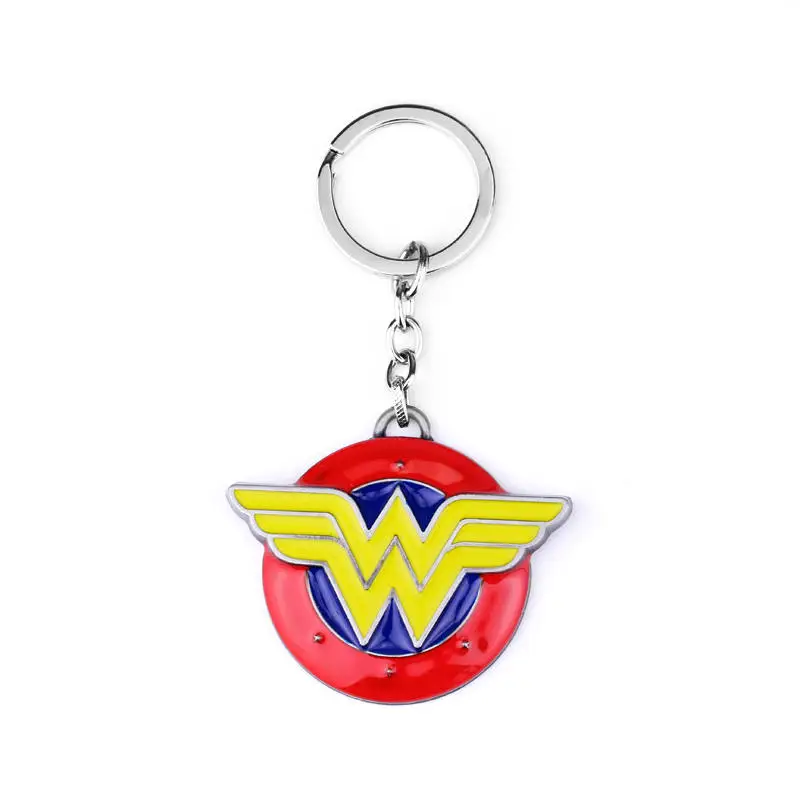 k48 Comics Wonder Woman брелок Подвески Круглый древний бронзовый Щит Оружия W логотип брелок Лига Справедливости llaveros ювелирные изделия подарок - Цвет: k48