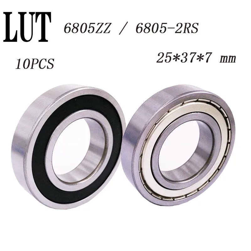 10PCS 6805ZZ Bearing 6805 2RS ABEC-5 bearing 25x37x7 mm Thin Section ZZ Ball Bearings 6805Z 61805 Z | Обустройство дома