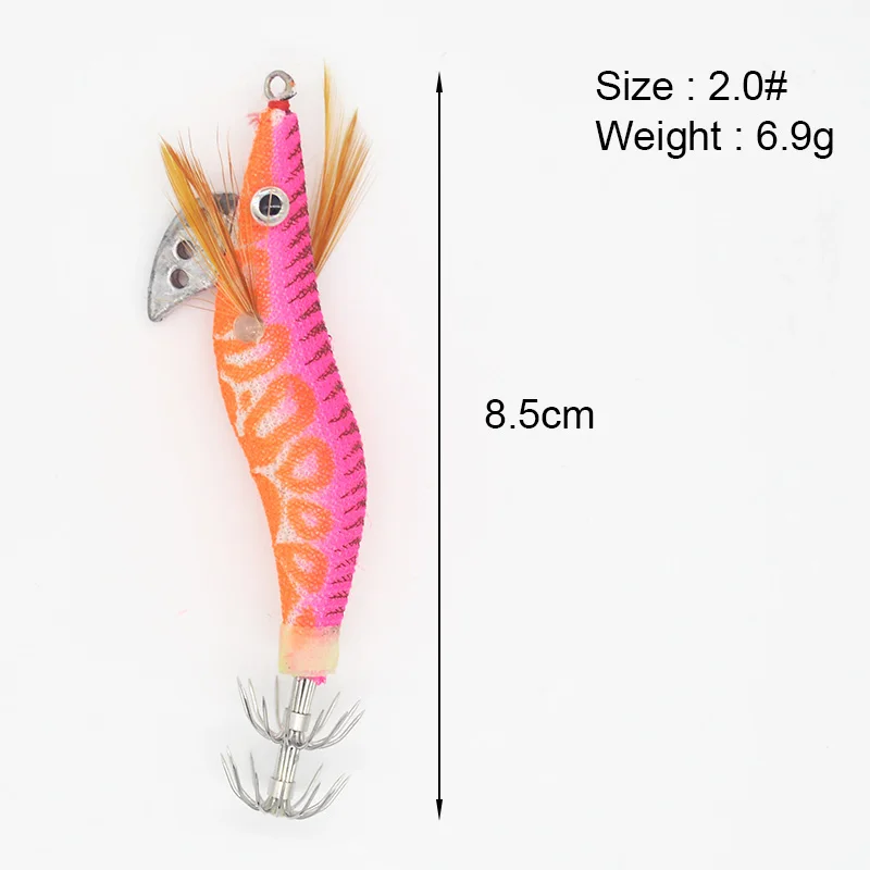 Световой крючки для кальмара 4 шт./компл. смешанные Цвет свечение деревянная