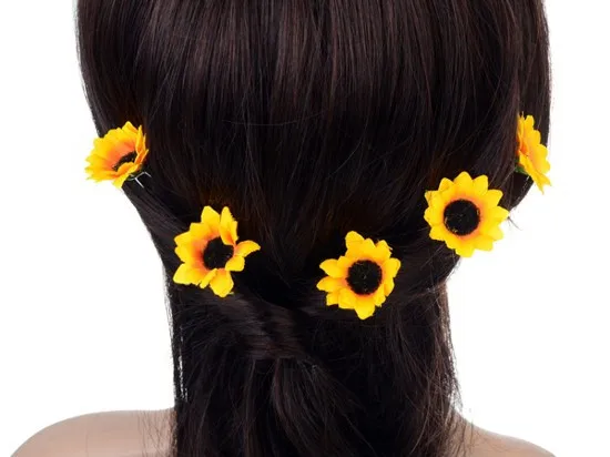 6 шт. летние подсолнух в стиле бохо заколка для маргаритки зажим манжеты повязка