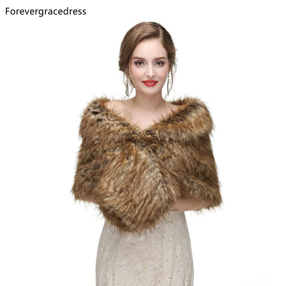 Элегантные мягкие накидки на свадьбу Forevergracedress накидка из искусственного меха