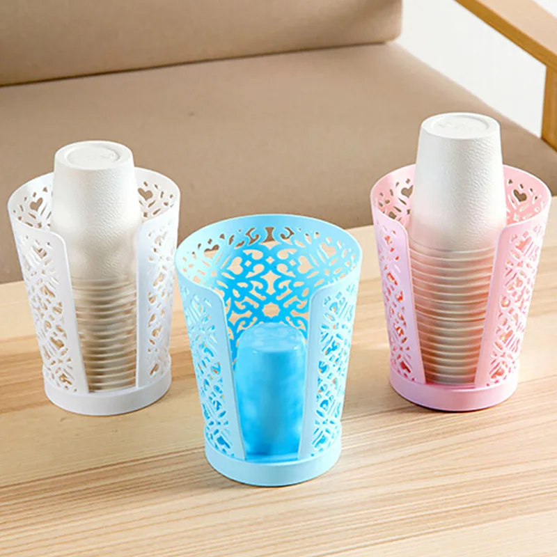 1Pcs Durable Paper Cup Storage Holder For Water Dispenser Disposable Cups Plastic Dust-proof Container Rack | Дом и сад